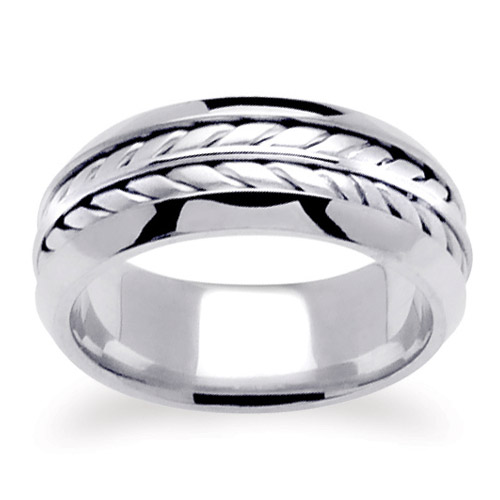 Sterling Silver Woven Wedding Ring 8mm (#GR51A8SS) – GROOM’S RING