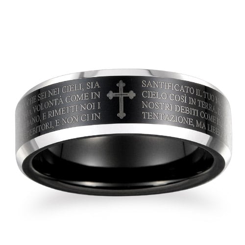Gold Lord of the Rings Tungsten Carbide Ring