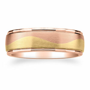 14K Rose and Yellow Gold Design Wedding Ring 7mm (#GR39V7RY)