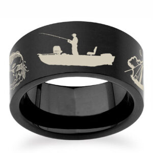 The Ultimate Outdoorsman’s Ring with Bass Boat (12mm)